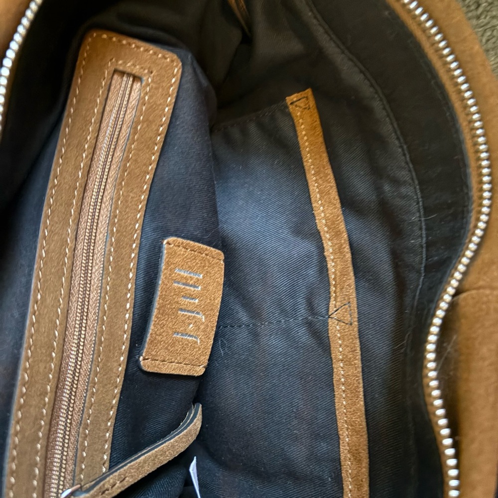 J. Jill Cognac Brown Sueded Leather Hobo Bag – Brand New with Tags - Picture 6 of 10